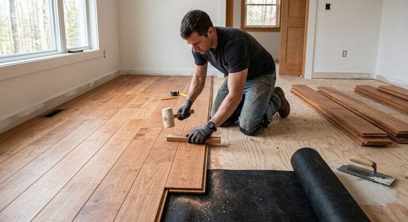 Cherry Floor Installation in Castle Rock, CO