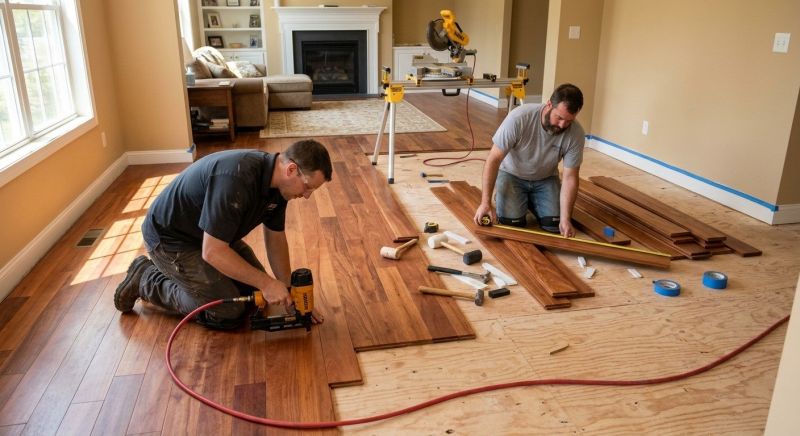 Cherry Floor Installation in Parker, CO