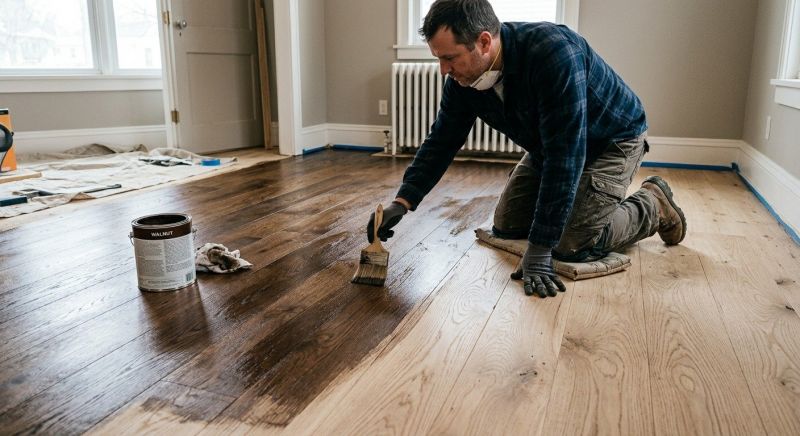 Walnut Floor Staining in Denver County, CO