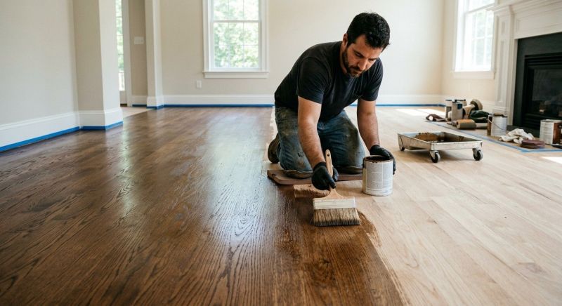 Walnut Floor Staining in Denver County, CO