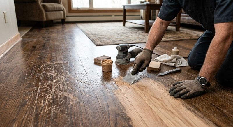 Wood Floor Scratch Repair in Jefferson County, CO