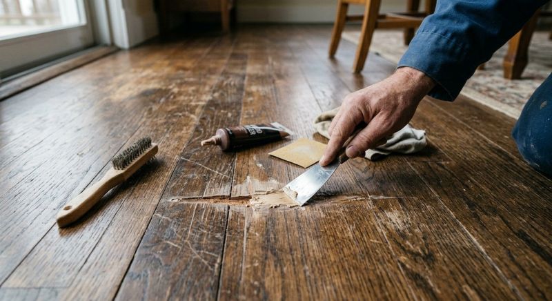 Wood Floor Scratch Repair in Littleton, CO